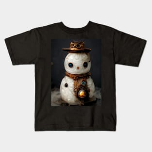 Little Steampunk Snowman Kids T-Shirt
